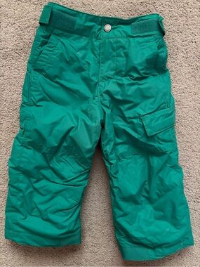 Kids Teal Winter Snow Pants - Adjustable Waterproof Casual Bottoms